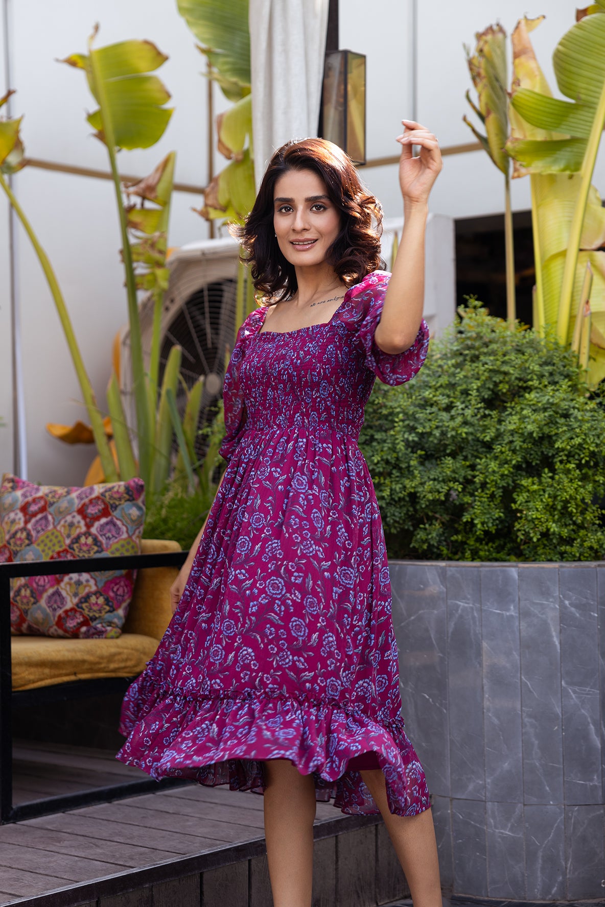 Flowy A-Line Printed Dress