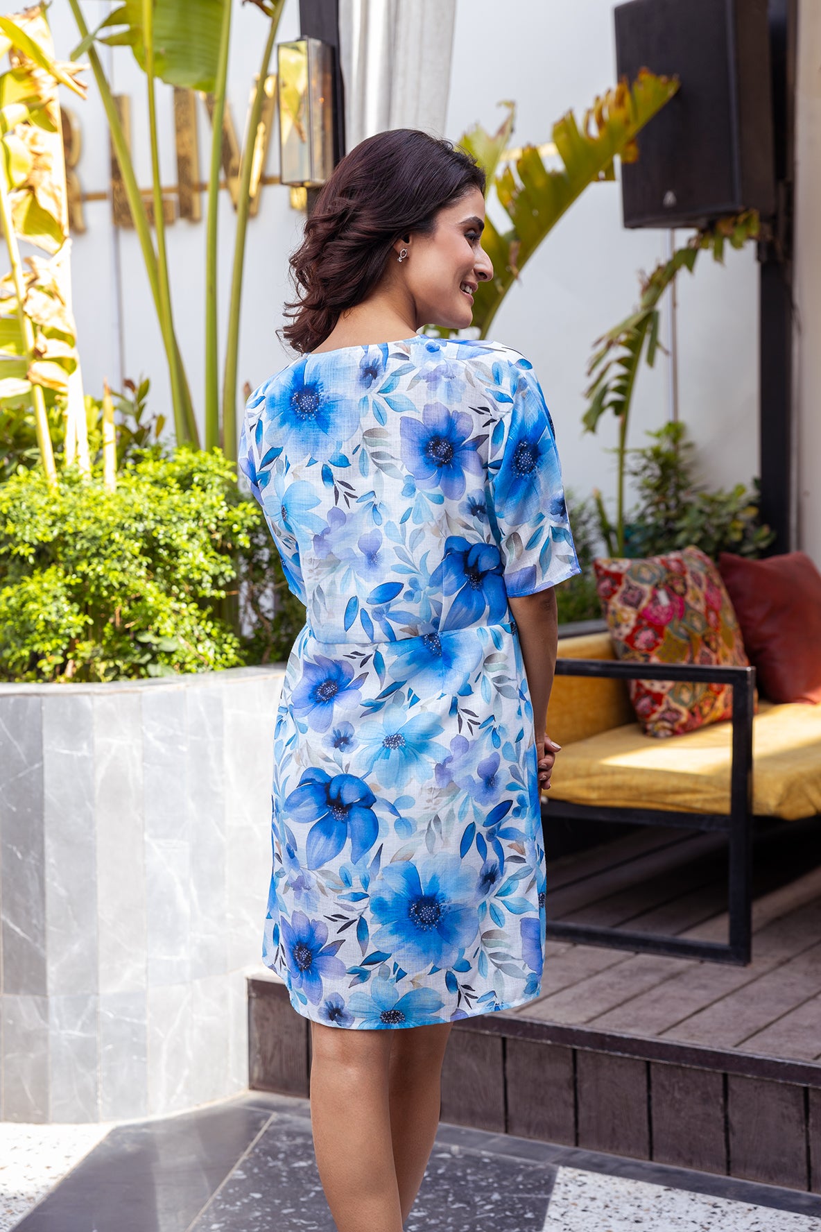 BOTANICAL ELEGANCE PRINTED DRESS
