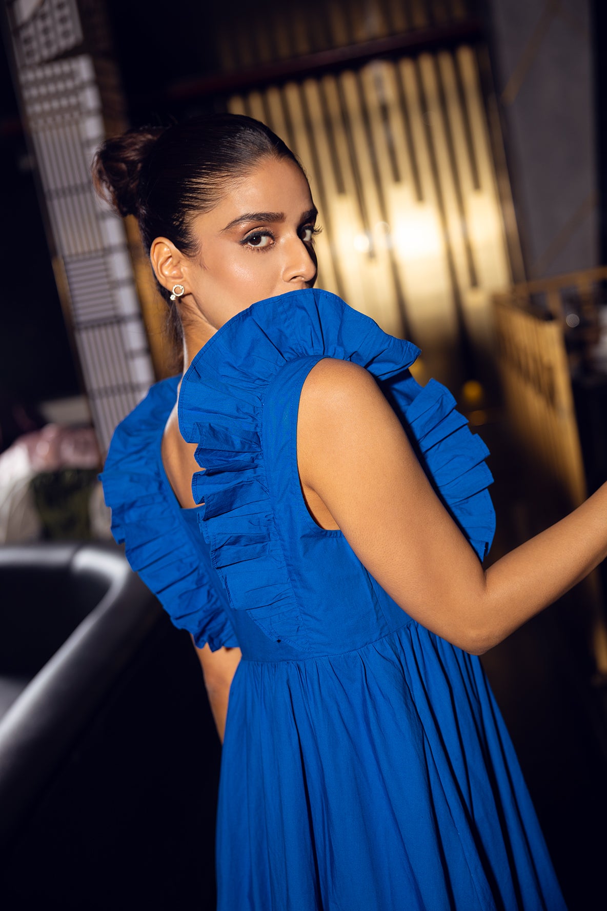 Summer flowy Blue A-Line Dress