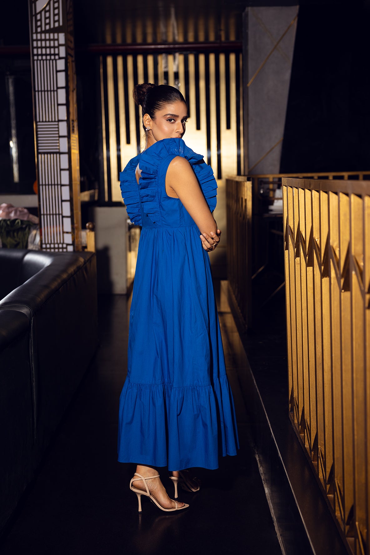 Summer flowy Blue A-Line Dress