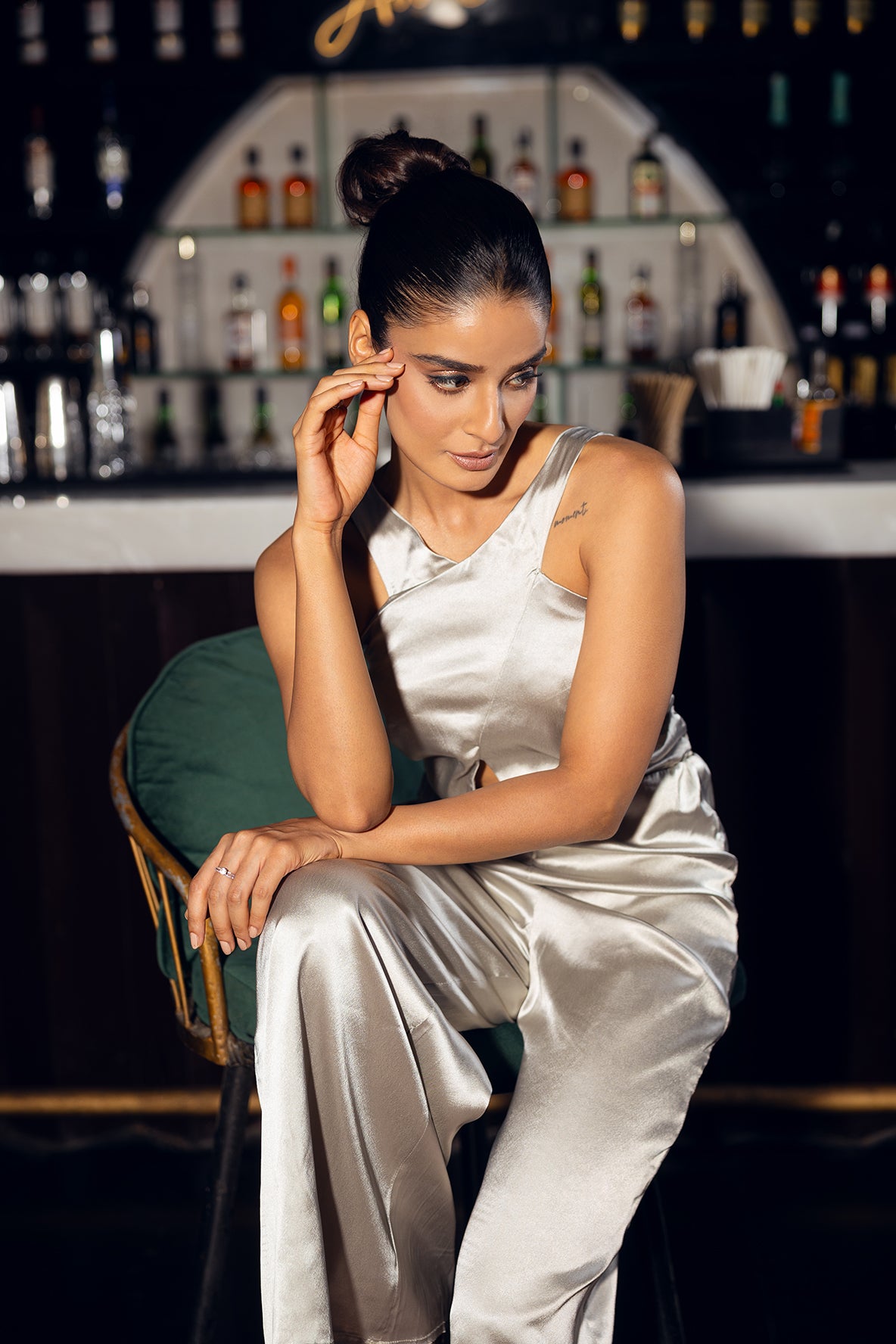 Chic Cut-Out Grey Jumpsuit