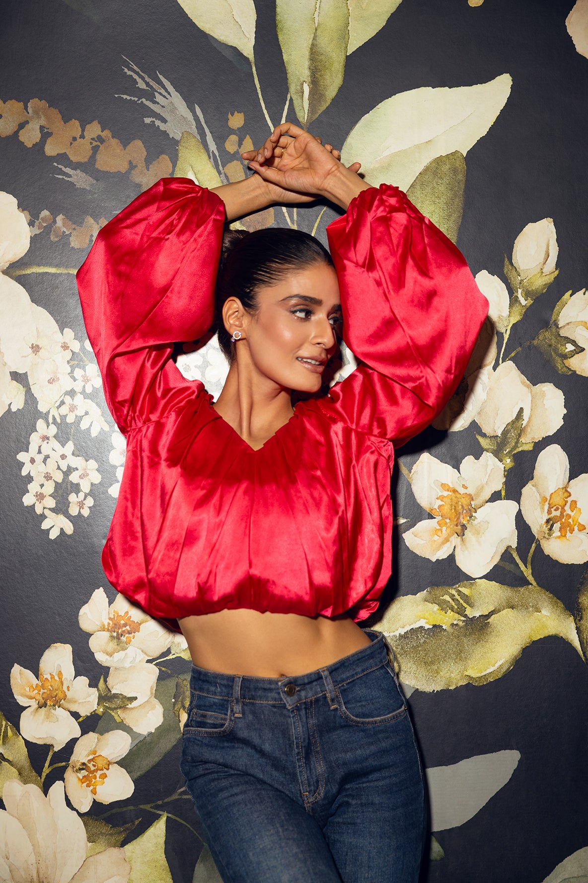 Flouncy Red Crop Top