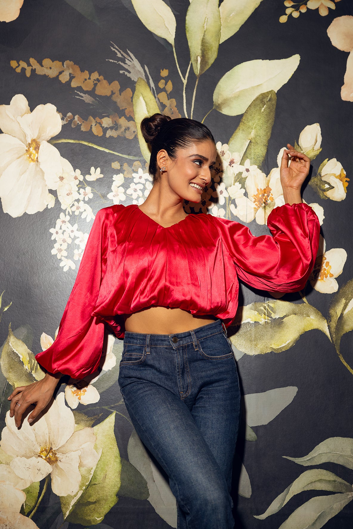 Flouncy Red Crop Top