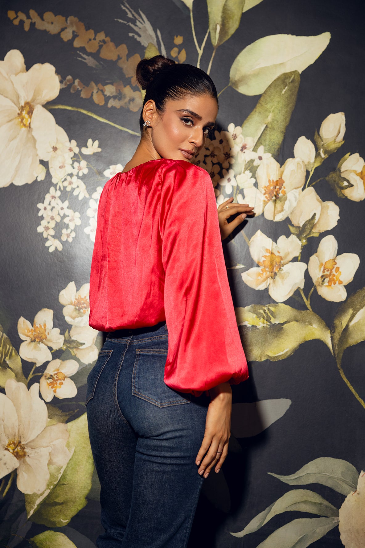 Flouncy Red Crop Top