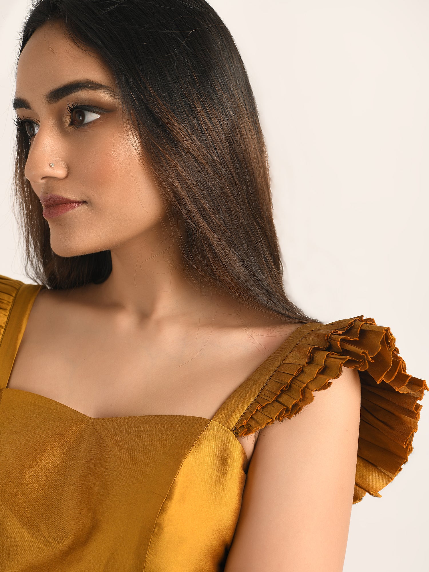Vintage Mustard Crop Top