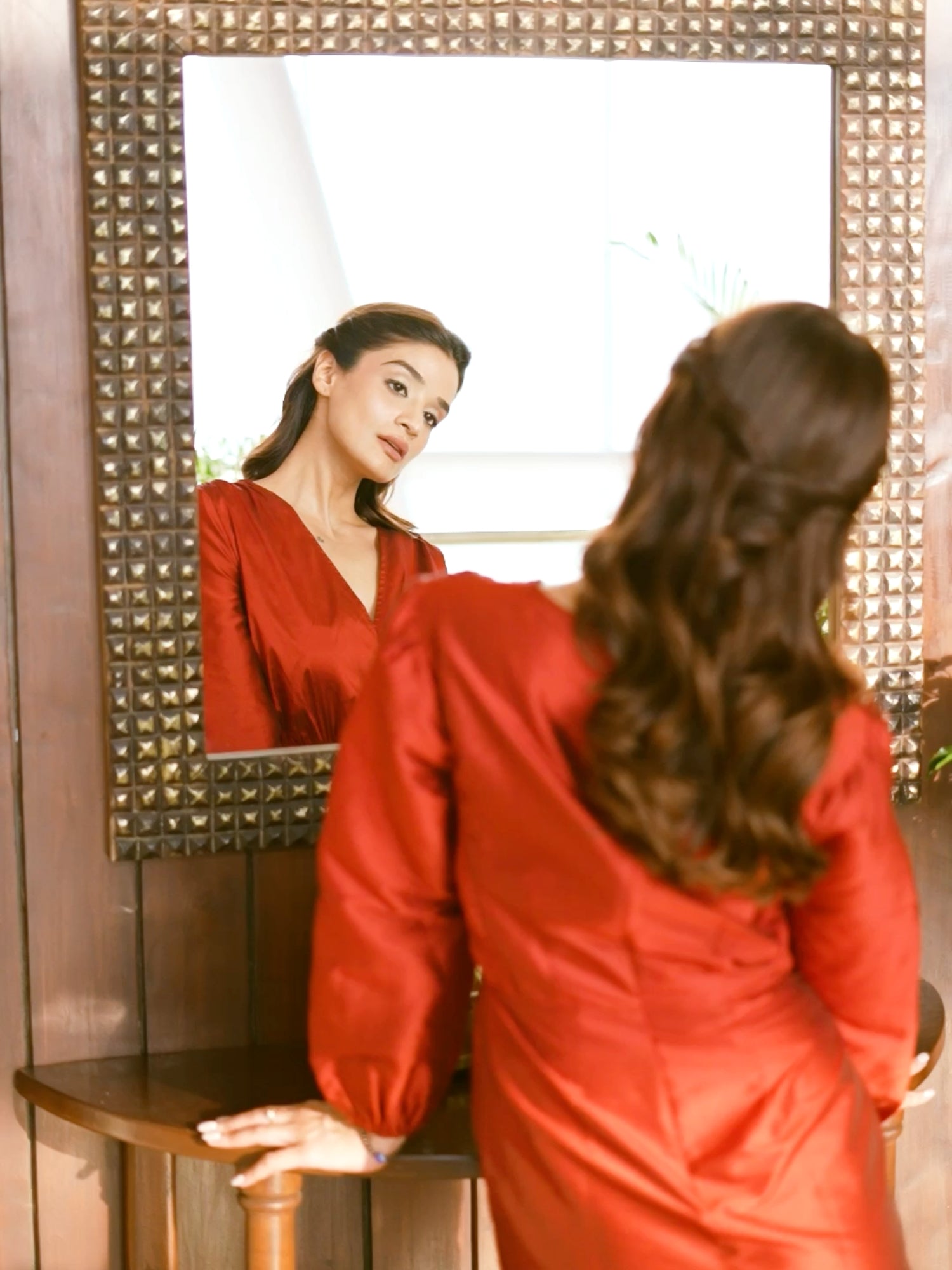 So-Dramtic Blood Red Mini Dress