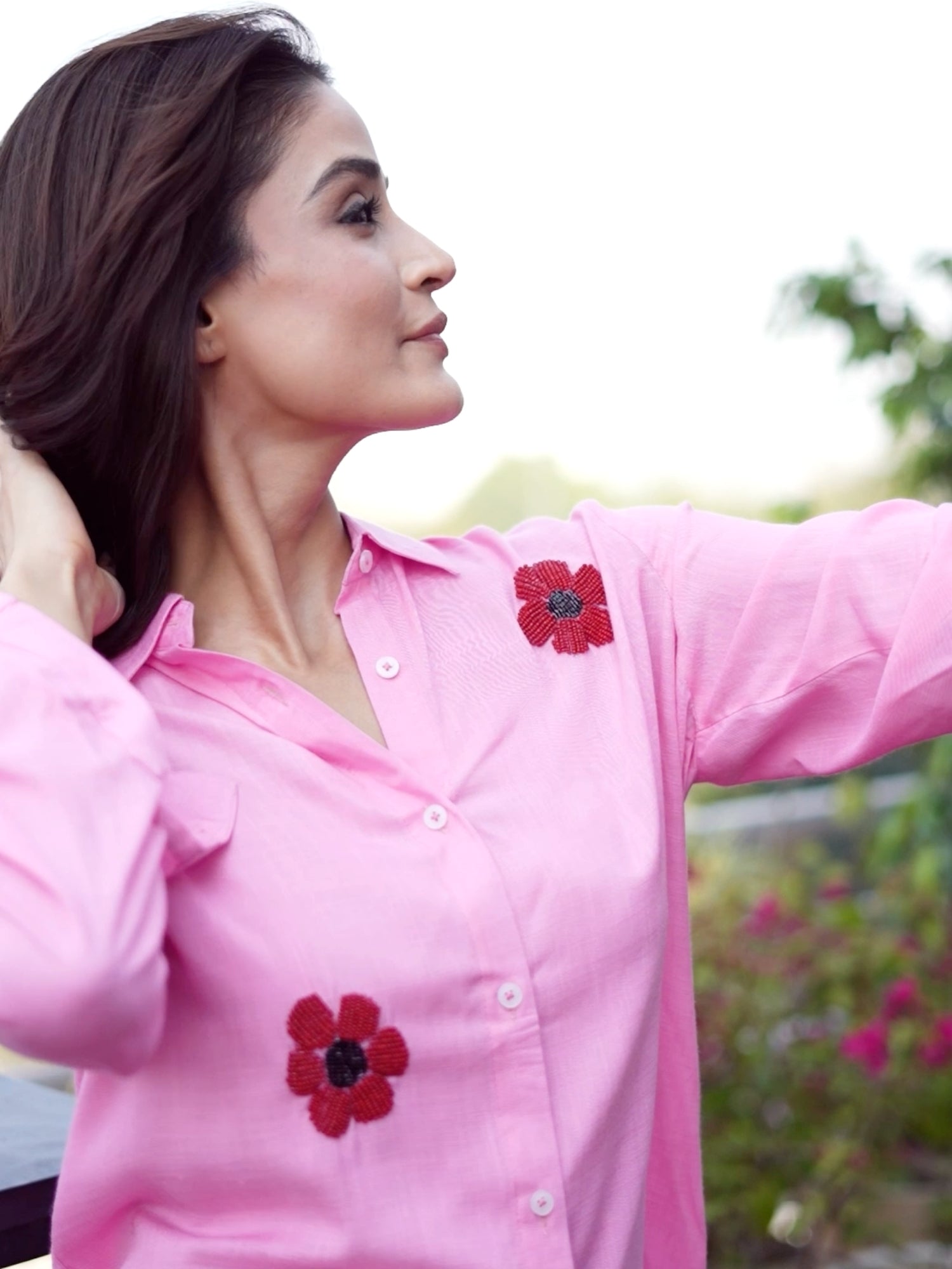 Summer Chic Emblished Shirt