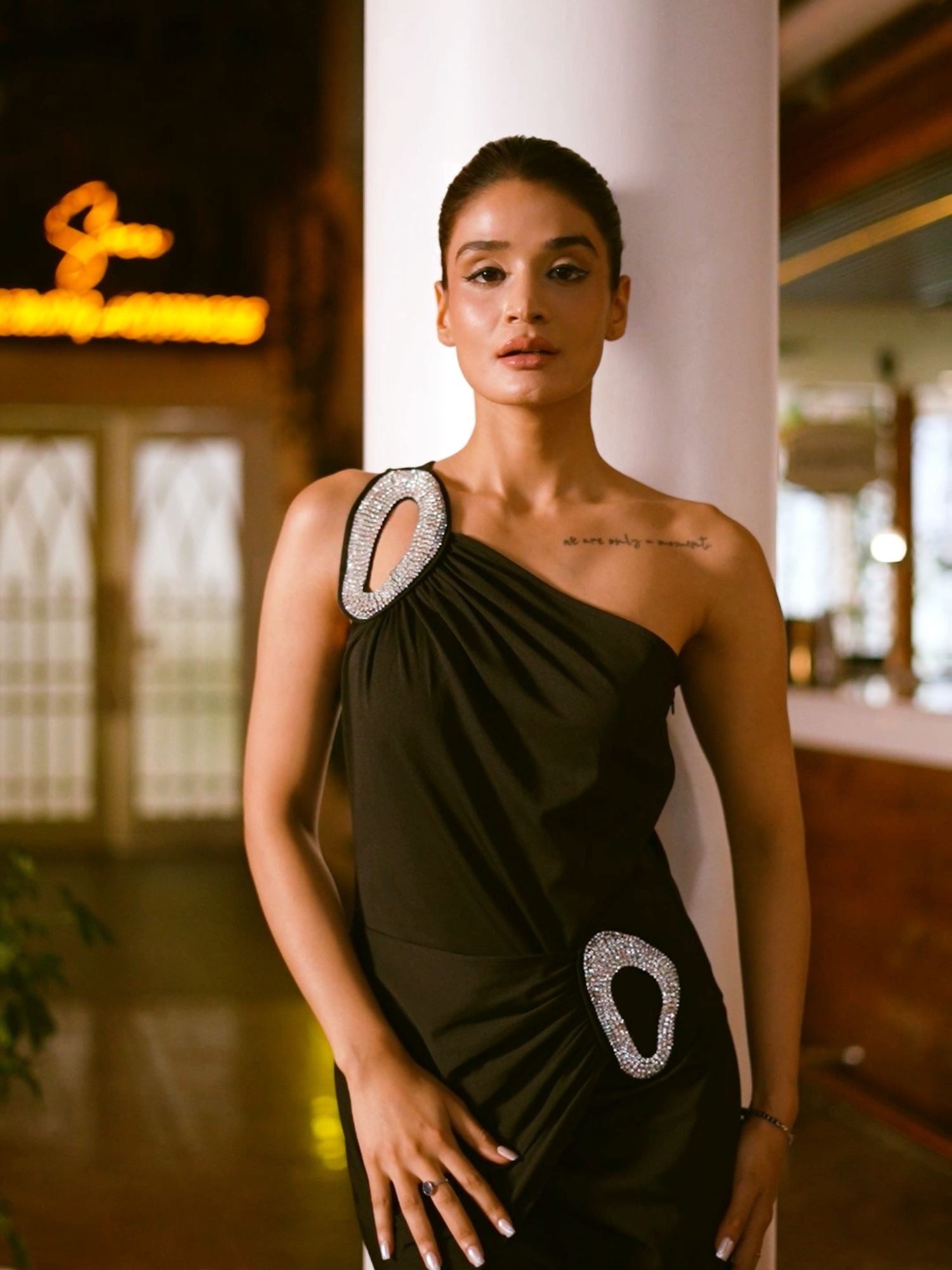 Dark Luxe Black Bodycon Dress