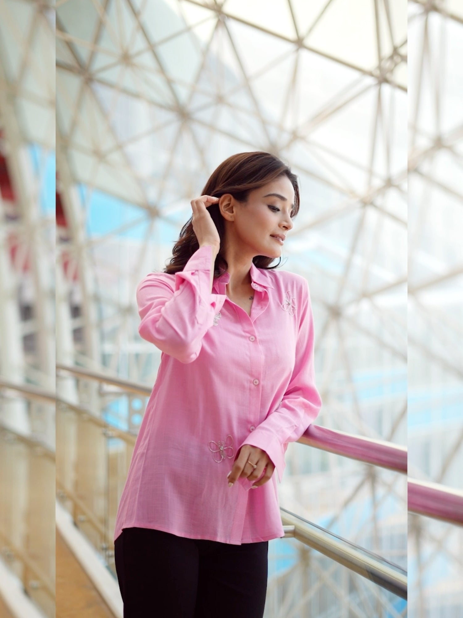 Winged Wonders Pink Shirt