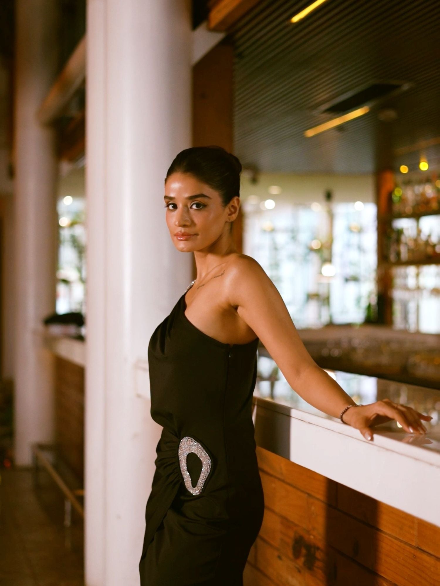 Dark Luxe Black Bodycon Dress