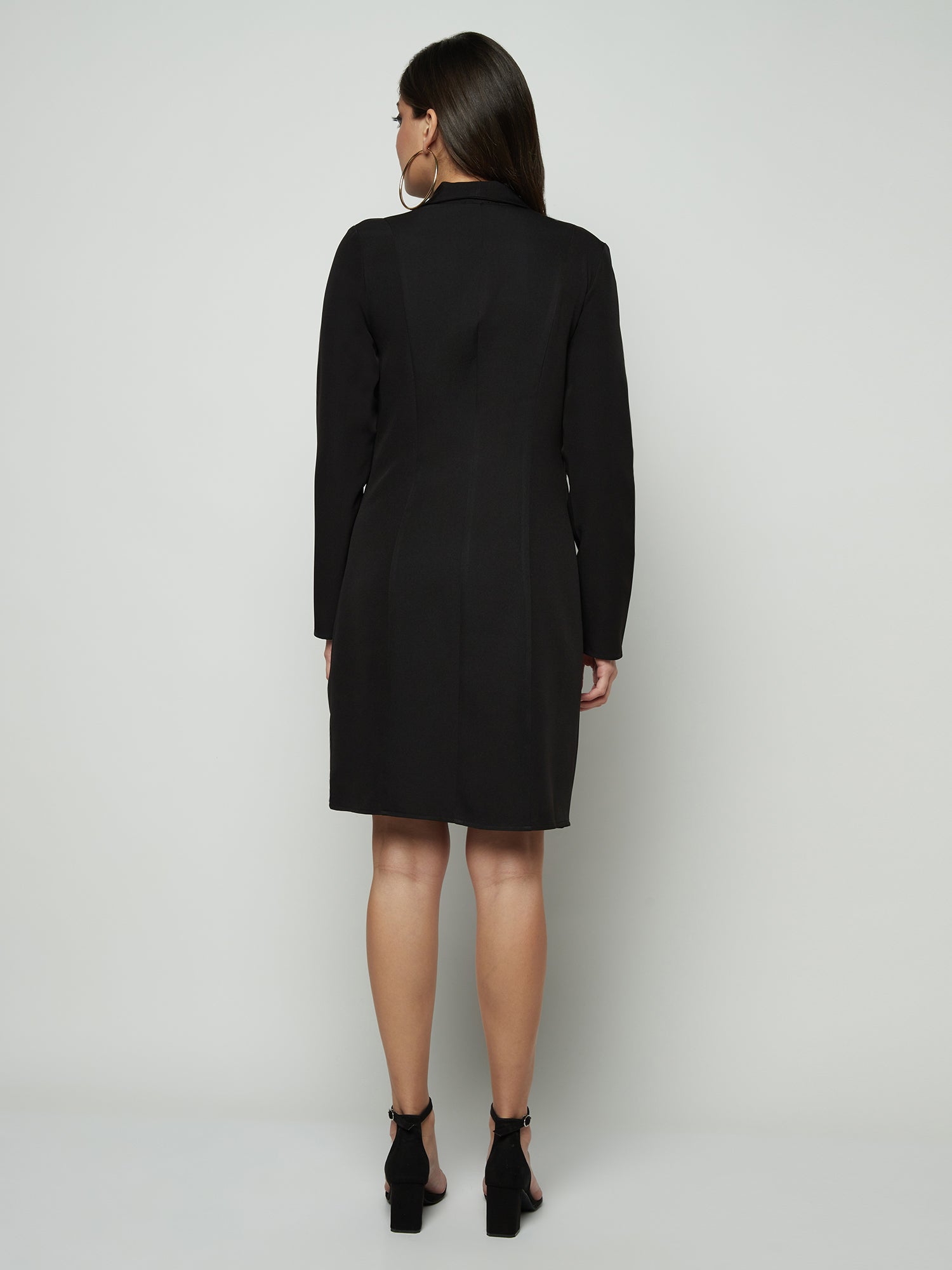 Sleek Python Panache Black Dress