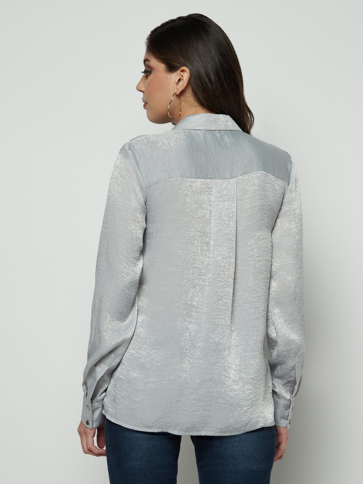 Grey Silk Elegance Shirt