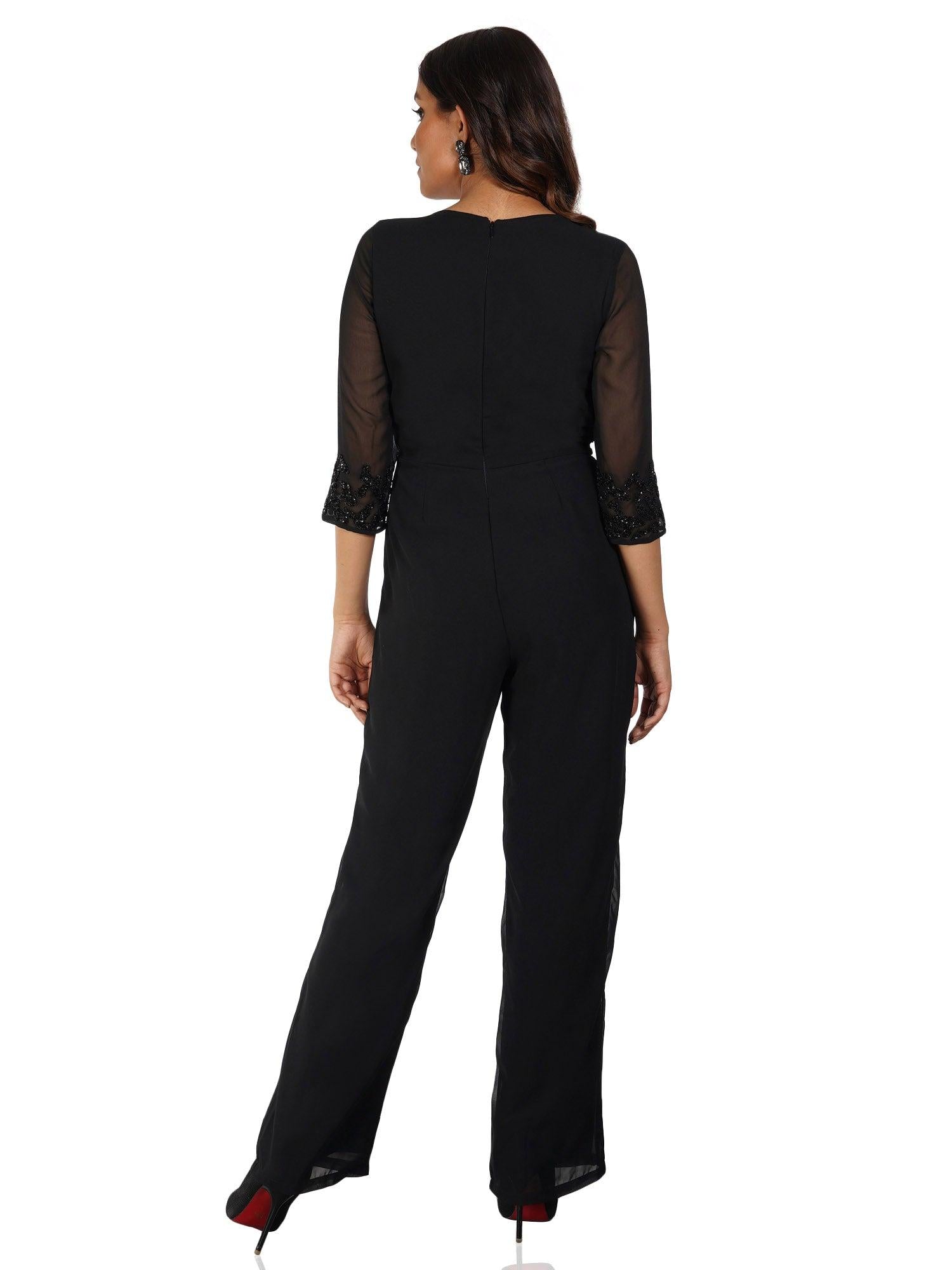 Black Romance Embellished Jumpsuit