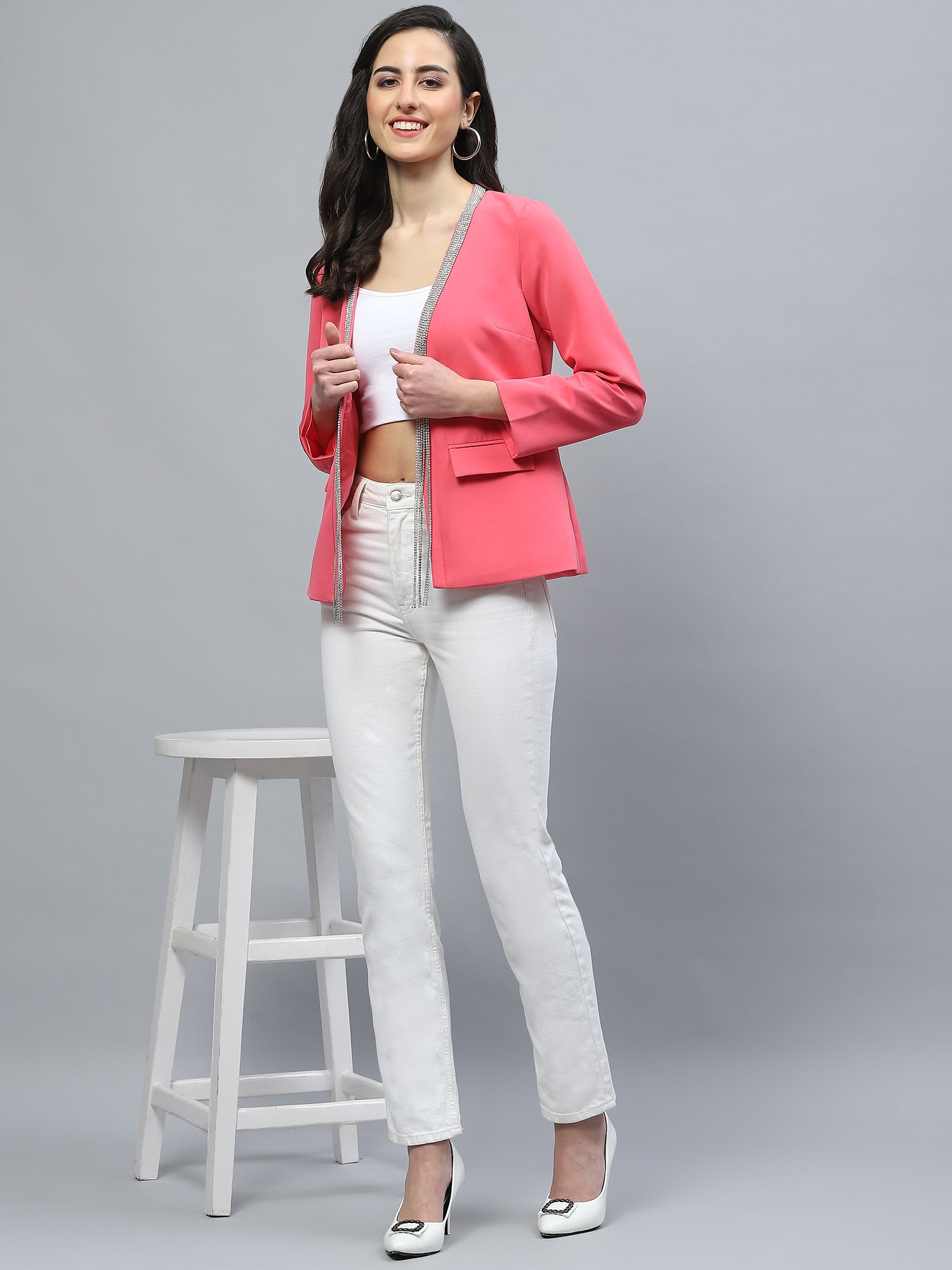 SALMON PINK HANGING BLAZER