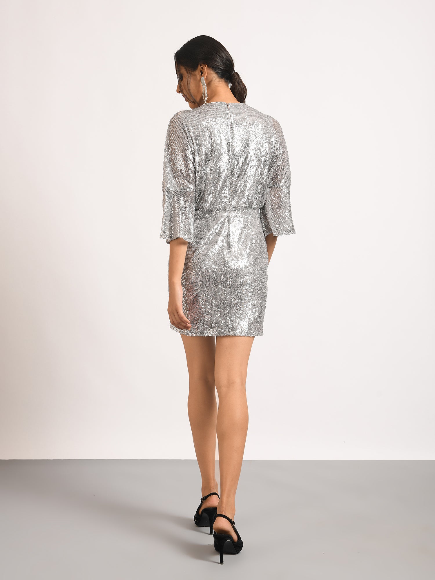 Alina Mini Grey Dress