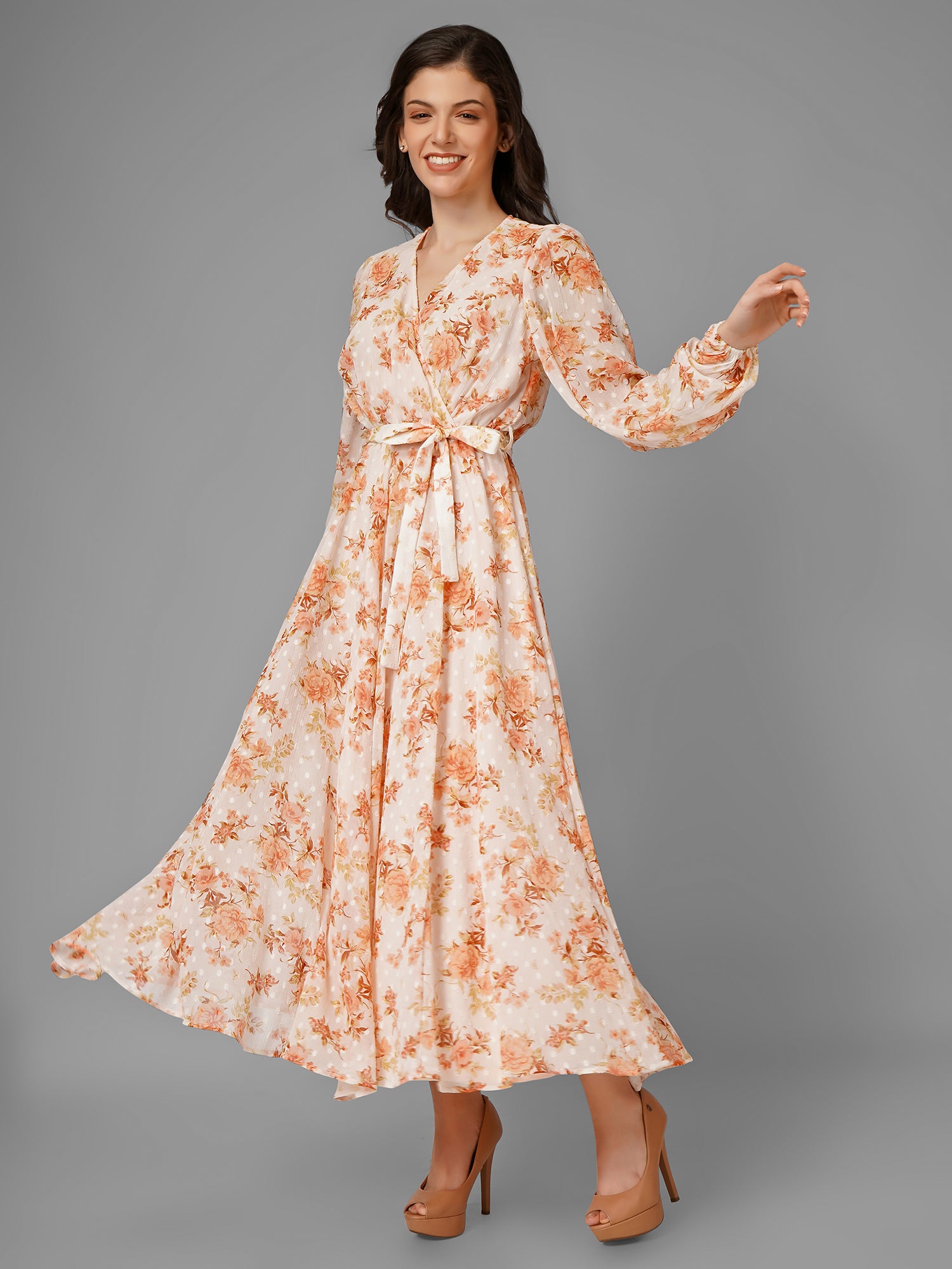 White Chiffon Flair Dress