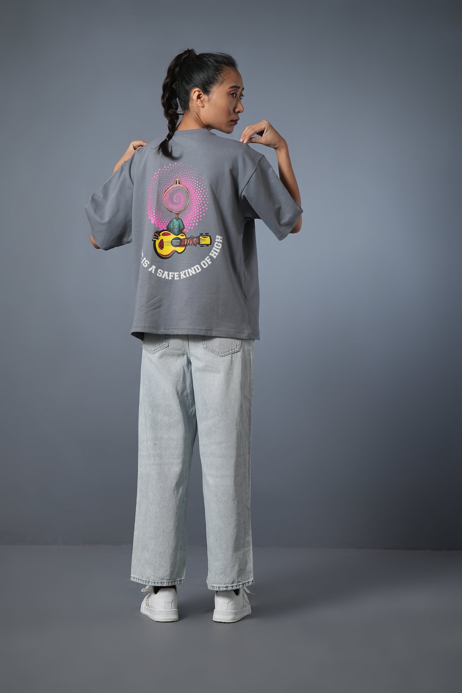 MUSIC IS A SAFE KIND OF HIGH TEE GREY