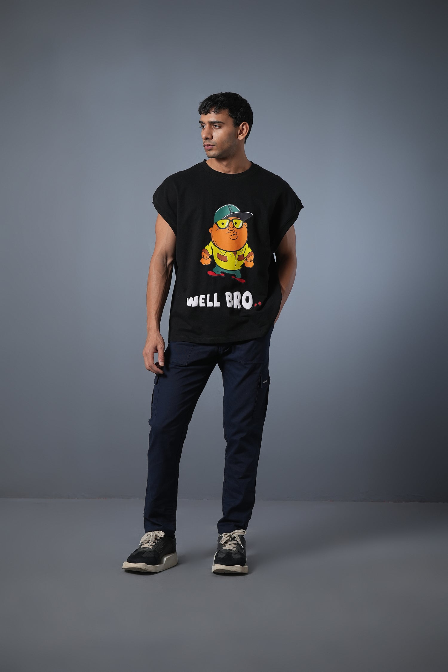 WELL BRO FATTY TEE BLACK