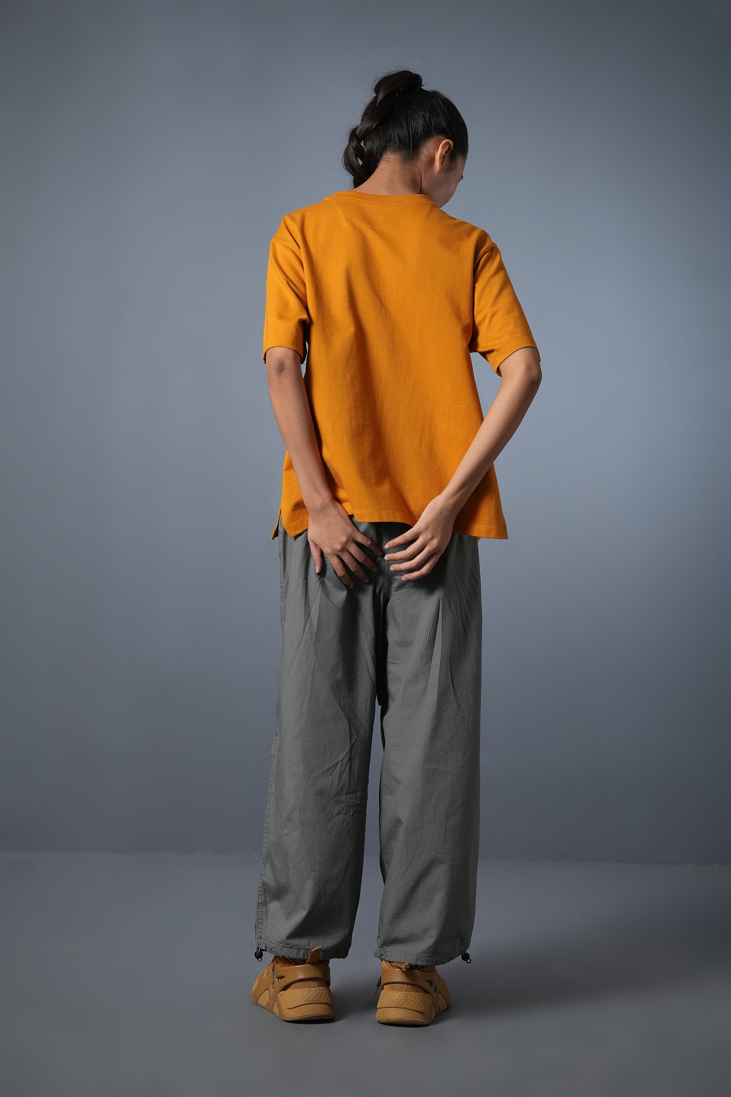 OCTOPIY PINK PUFFER TEE MUSTARD