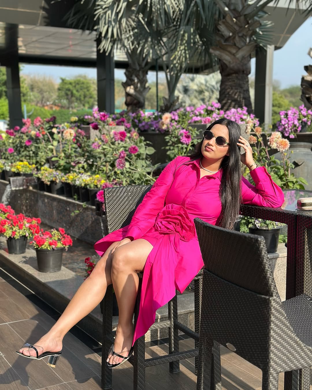 Dramatic Pink Taffeta Dress