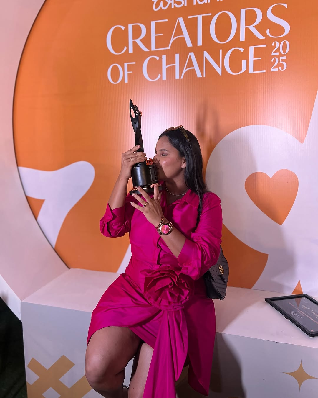 Dramatic Pink Taffeta Dress