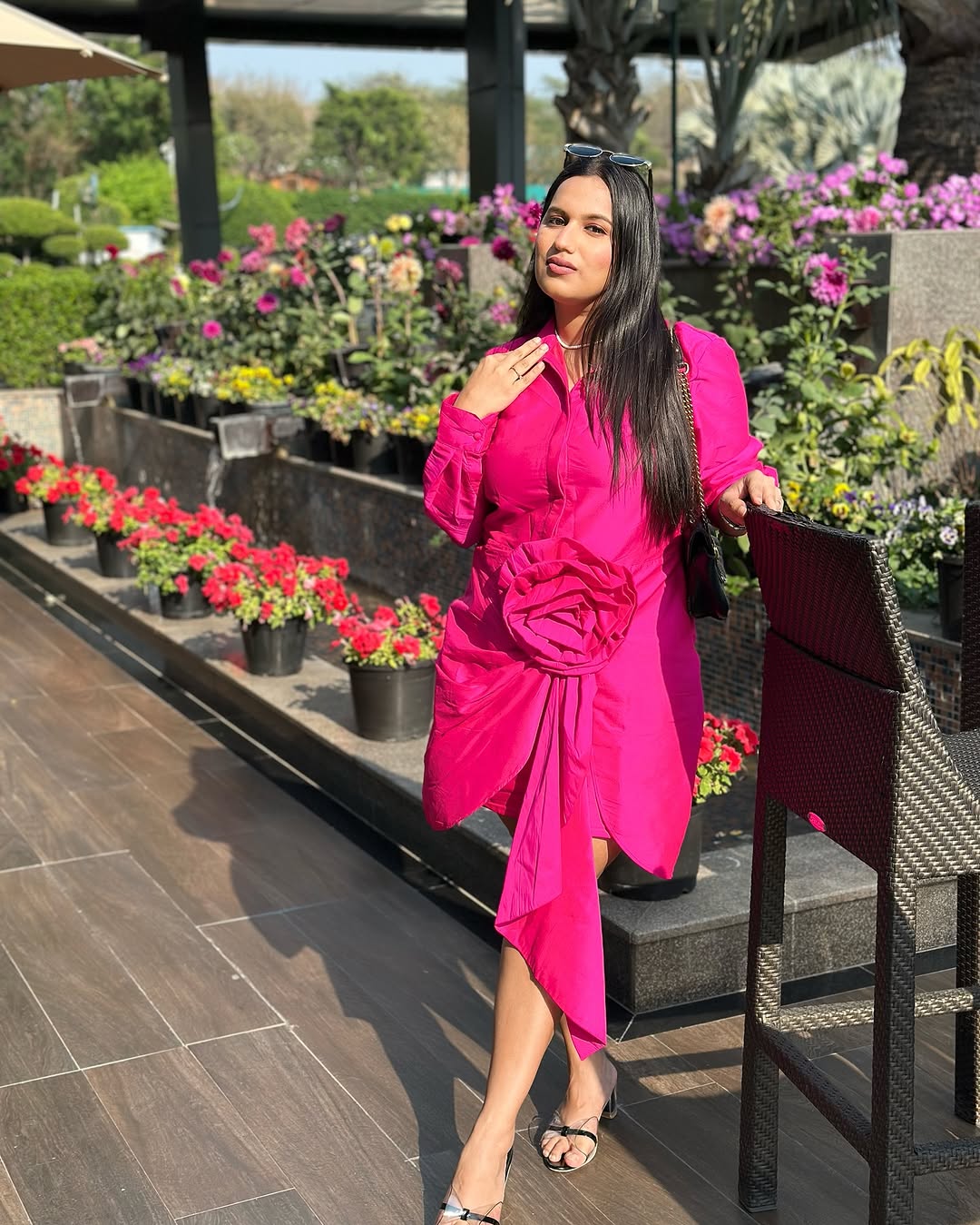 Dramatic Pink Taffeta Dress