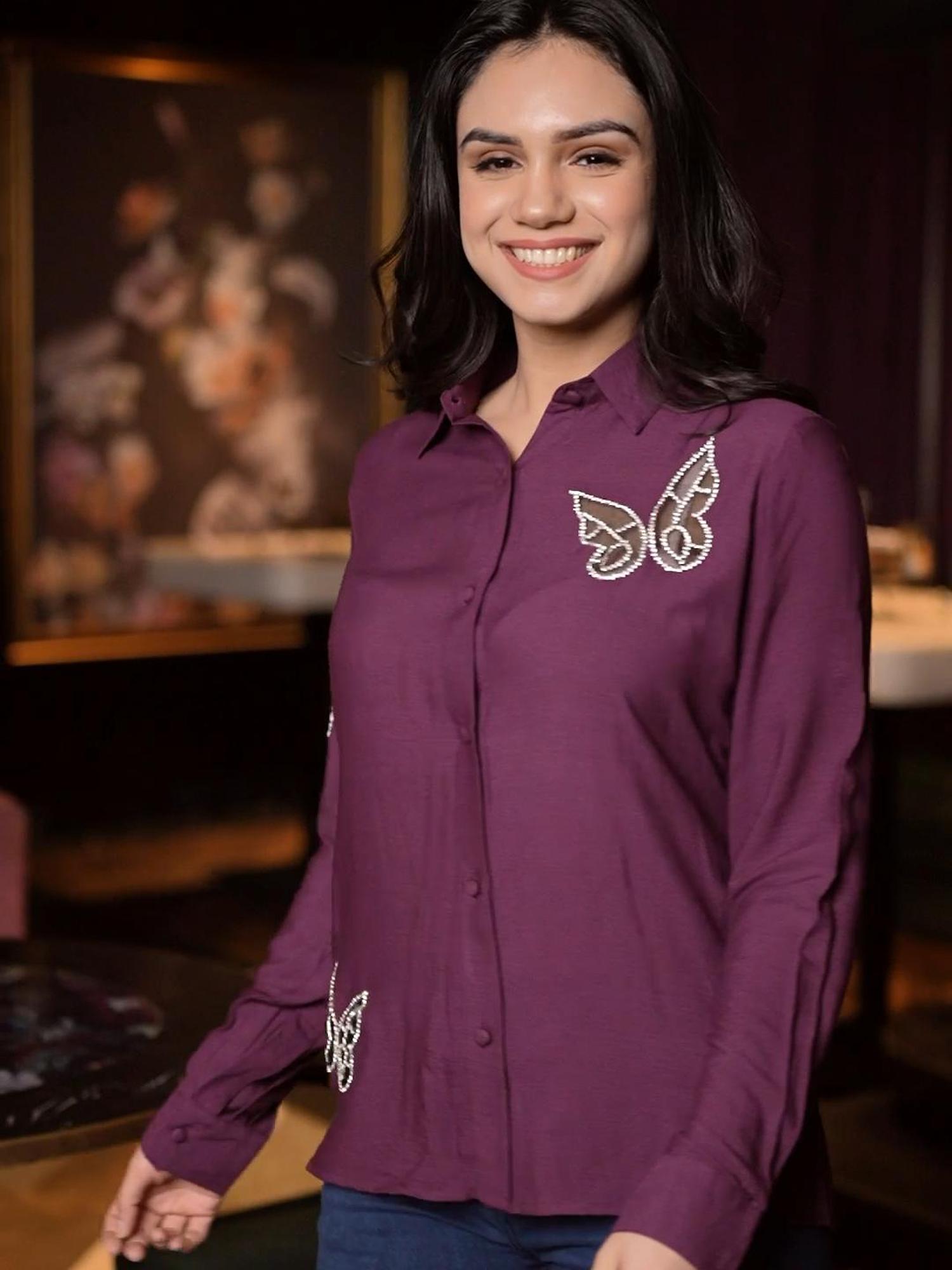 Butterfly Majesty Wine Shirt