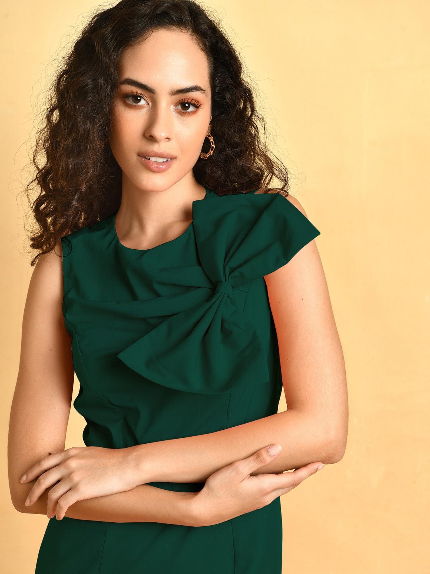 Pretty Green Bow Dress