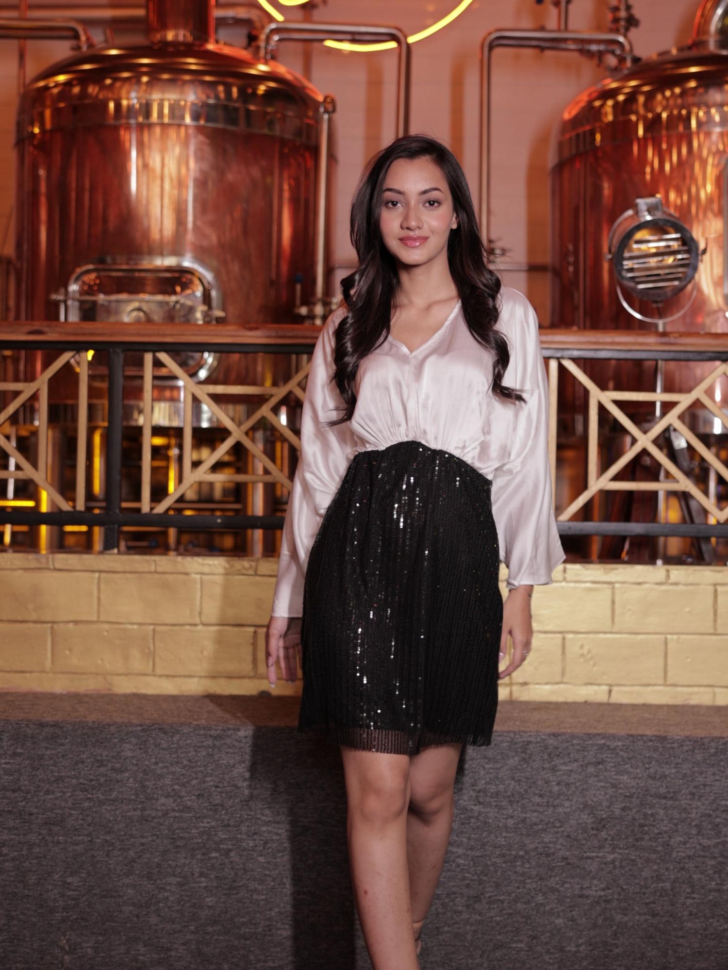 Shimmer It Real Embellished White Dress