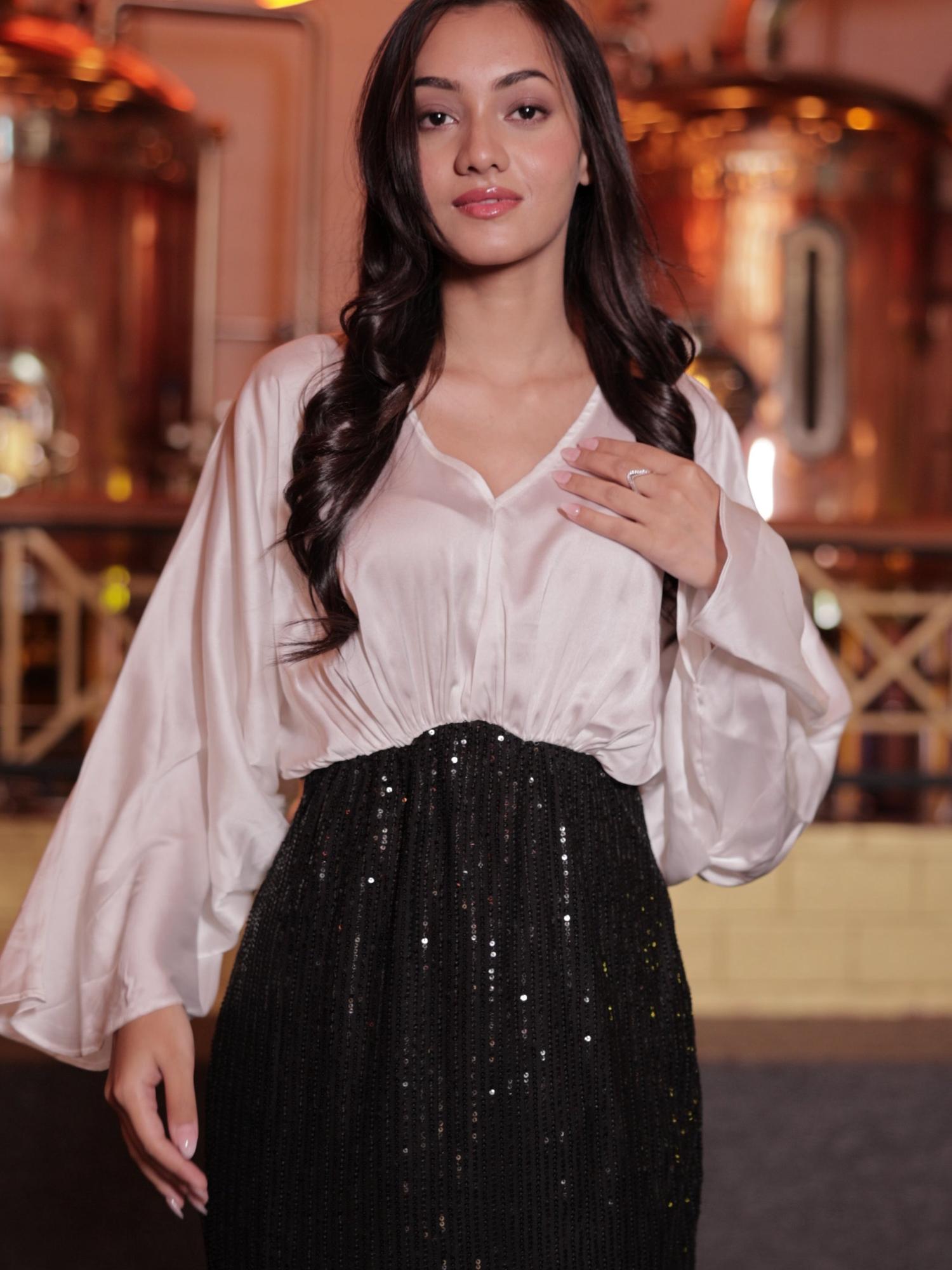 Shimmer It Real Embellished White Dress