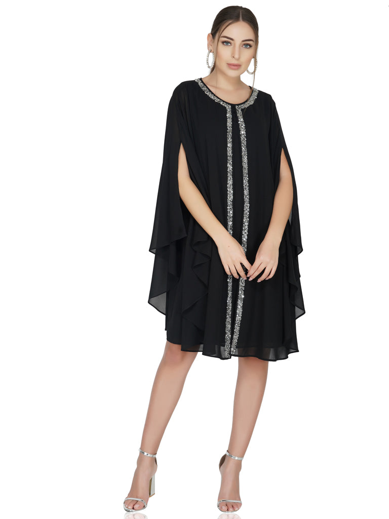 mantle style layered dress