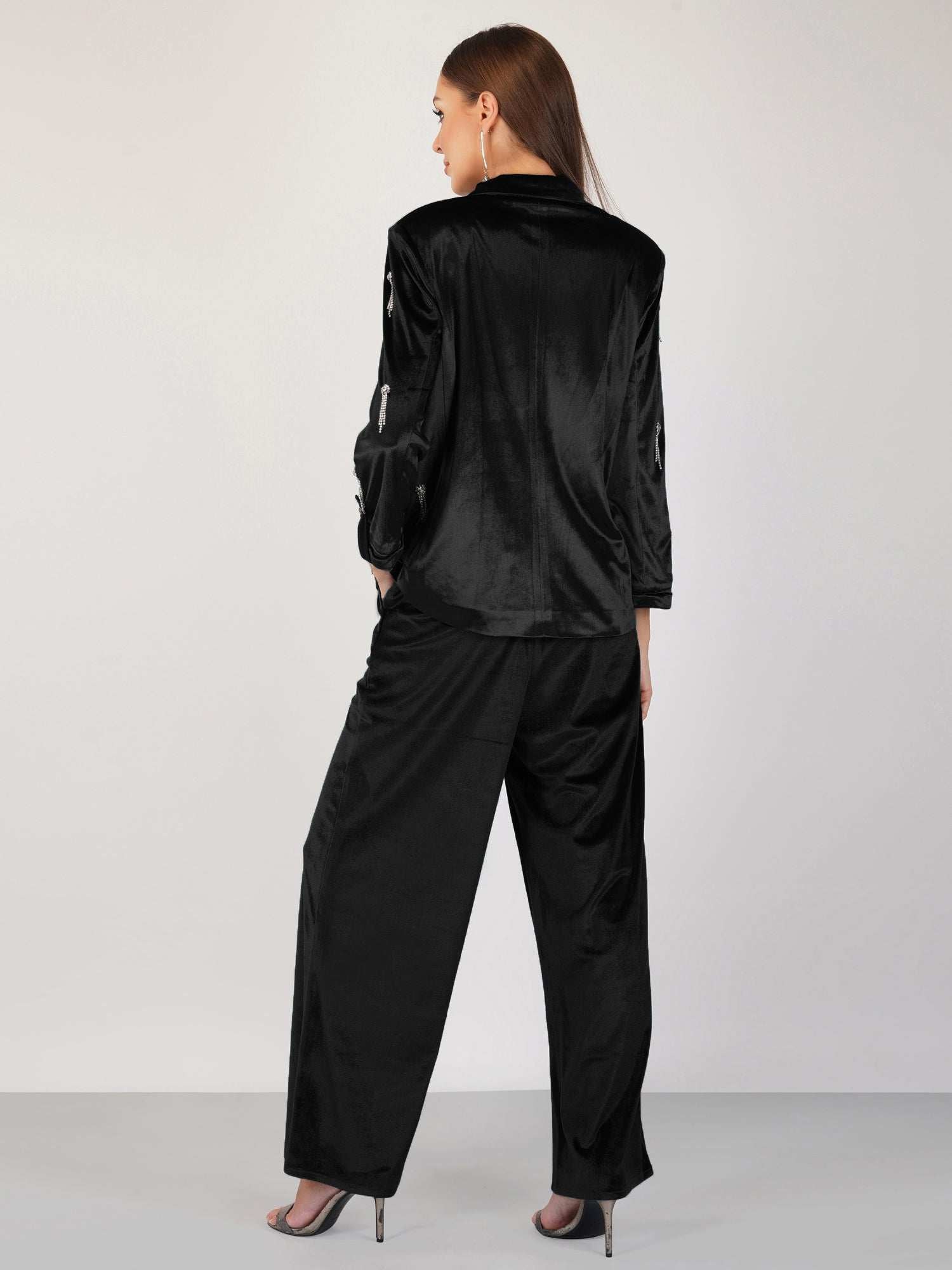 black velour party blazer