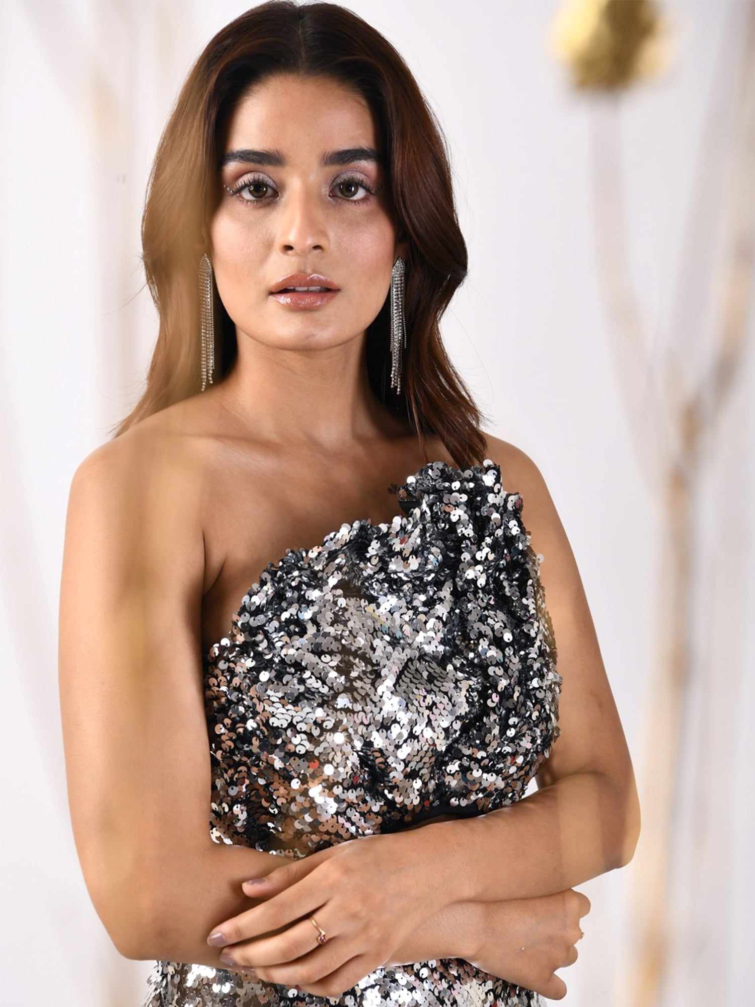 shine on dramatic dress