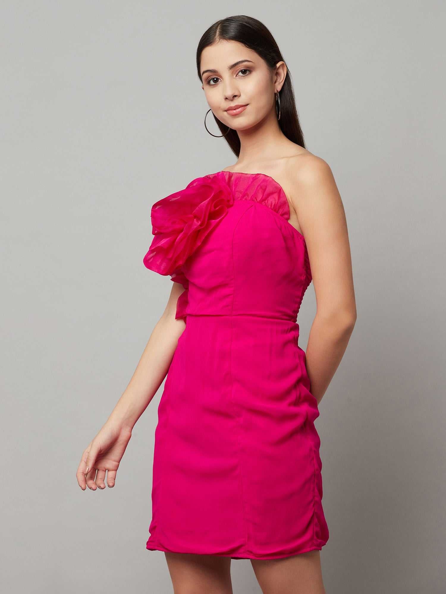 self portrait pink mini dress