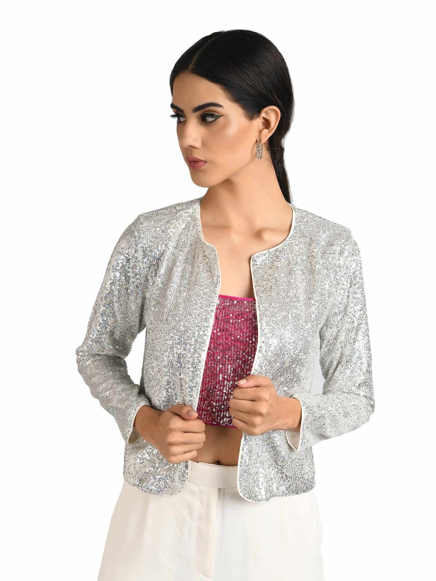multicolor sequins jacket