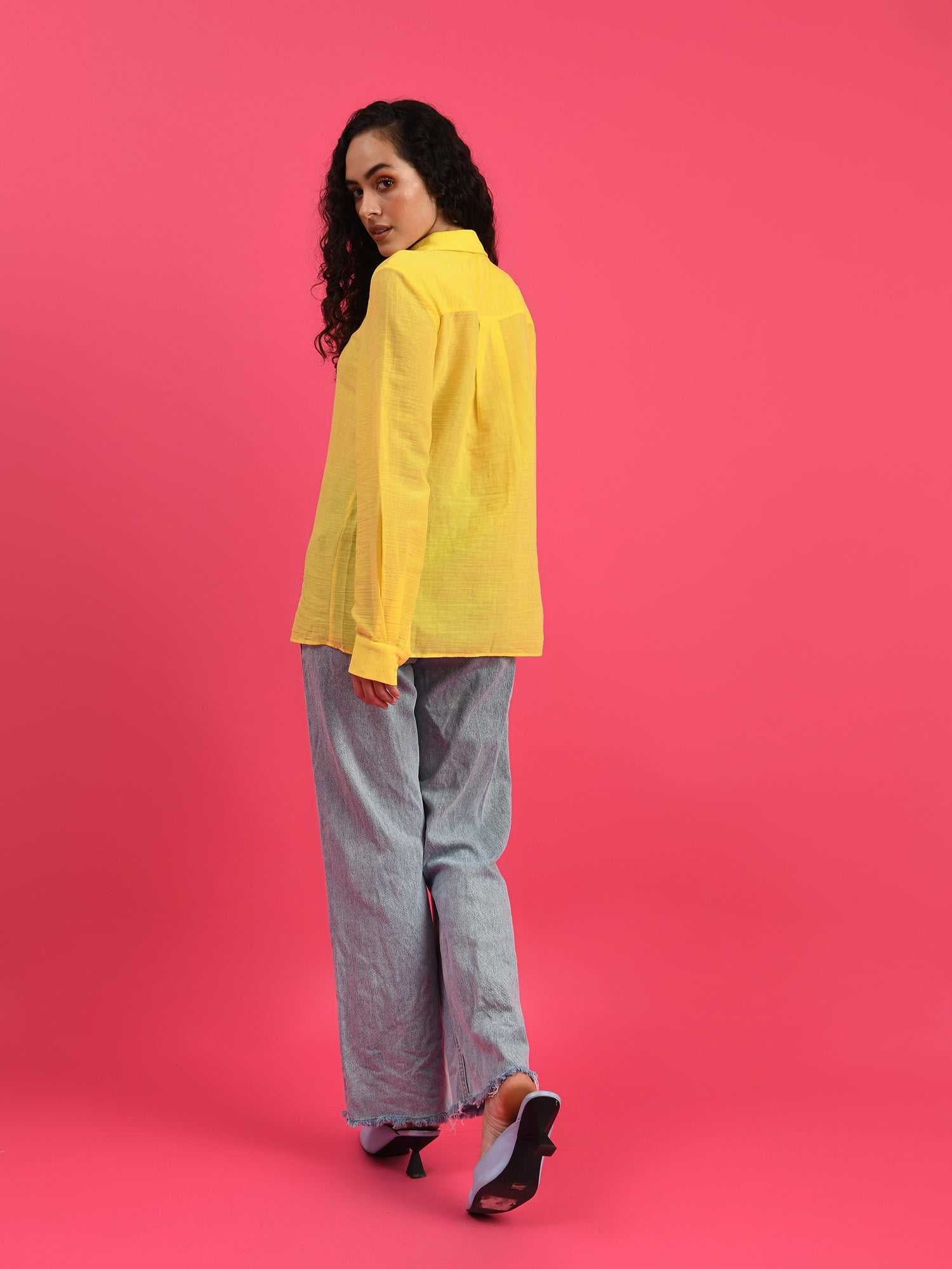 deluxe embellished yellow shirt