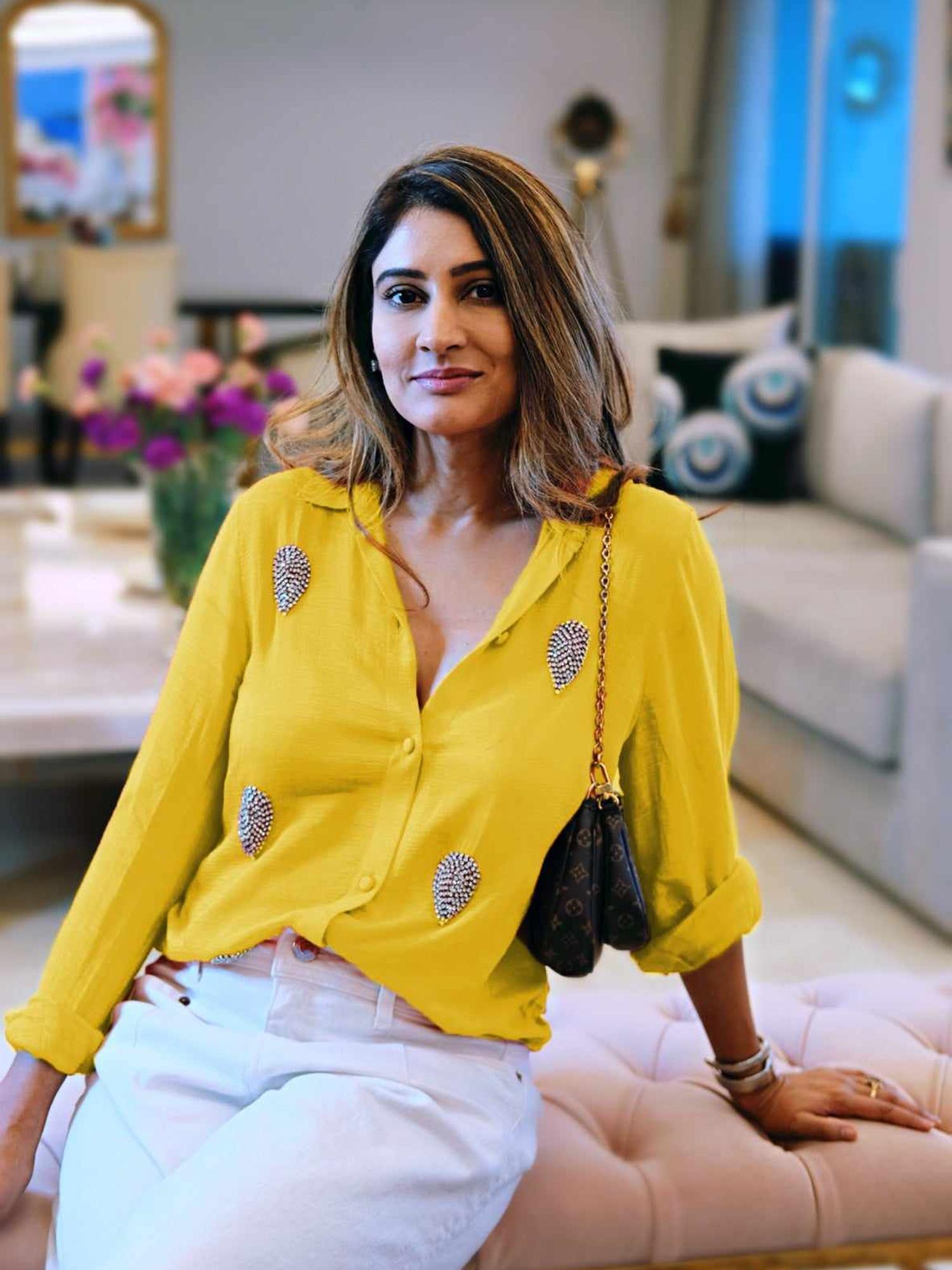 Deluxe Embellished Yellow Shirt