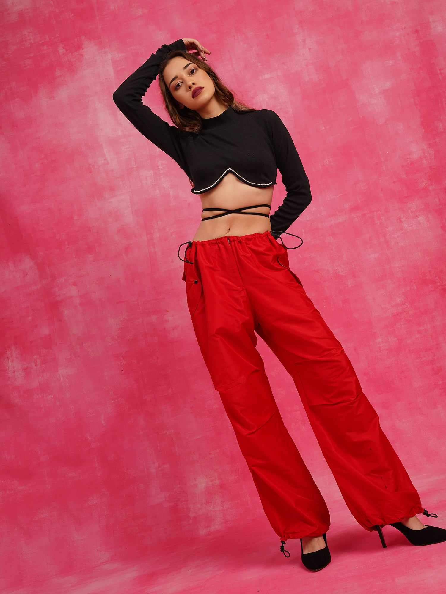 ribbed black crop top