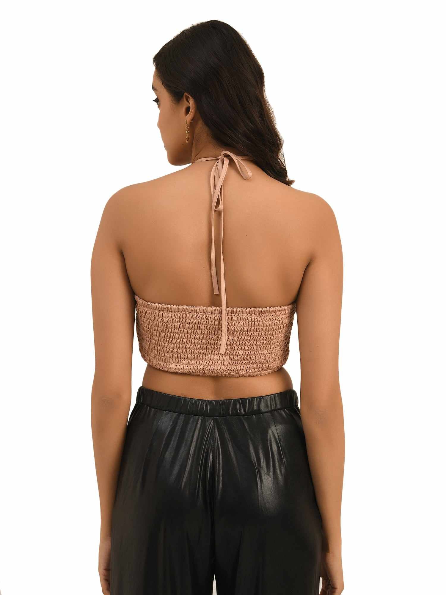 easy breezy satin crop top