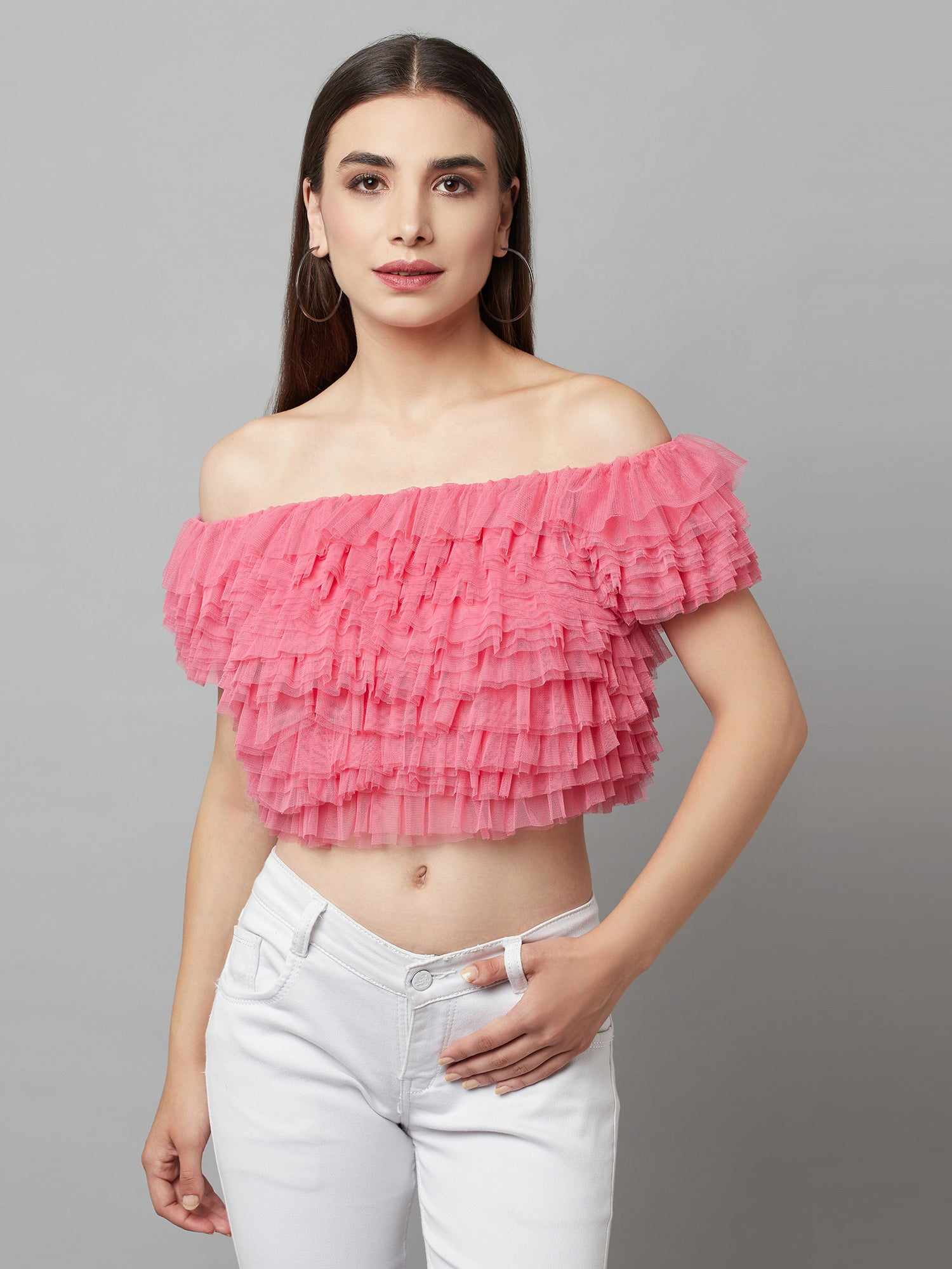 resort vacay multi layer ruffle top