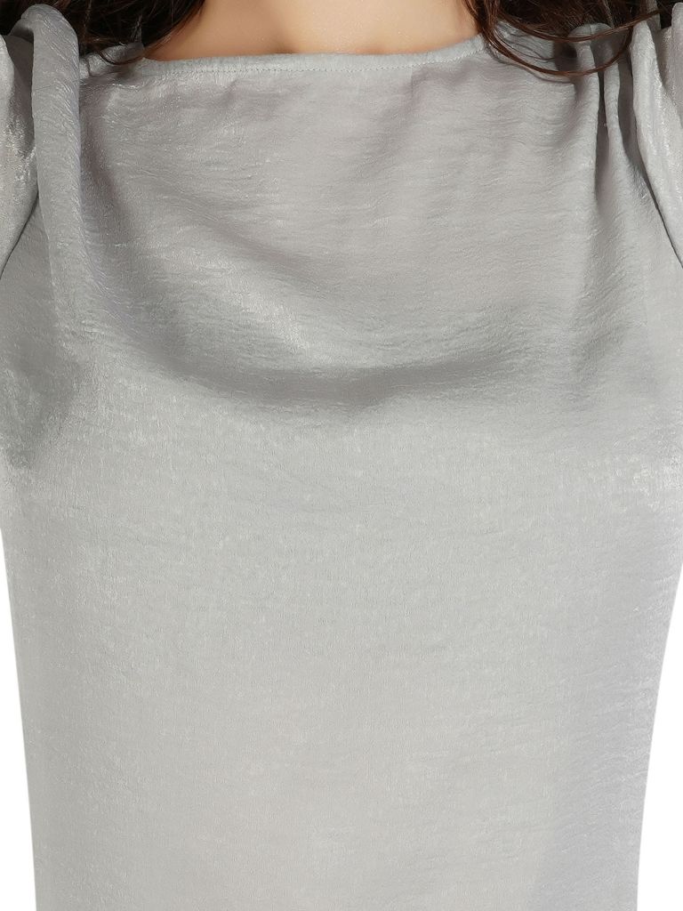ruched sleeves dress