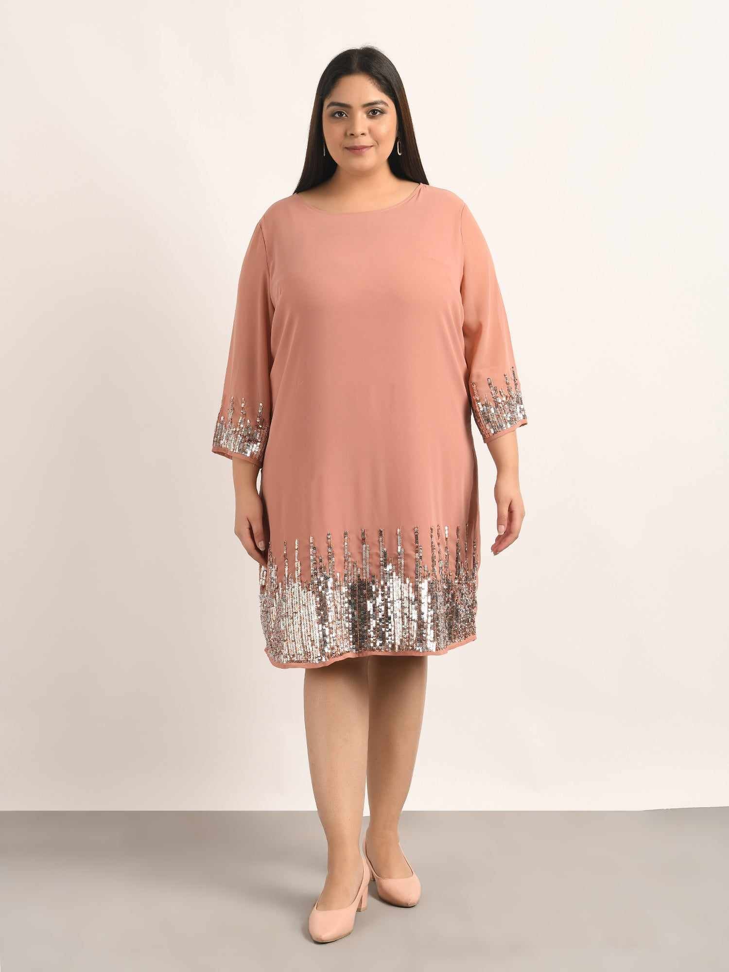 attic curves sunrise sequin dress