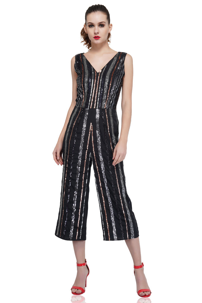 rainbow sequin jumpsuit