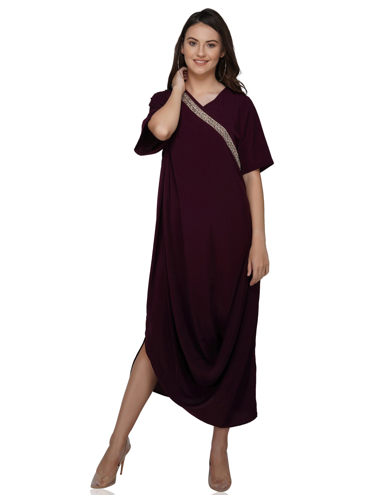 jewel placket dress