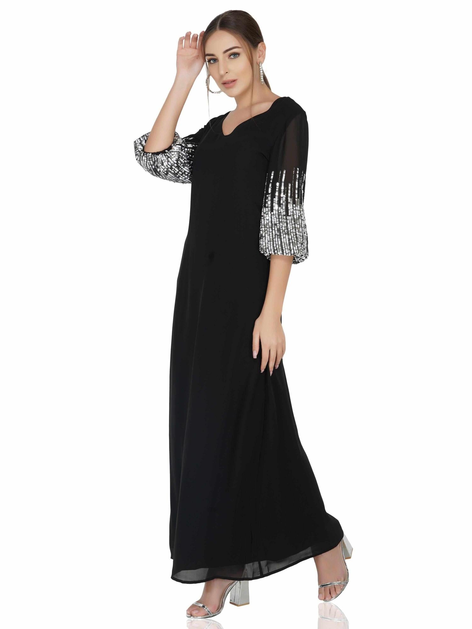 Sunrise sleeve embroidered maxi