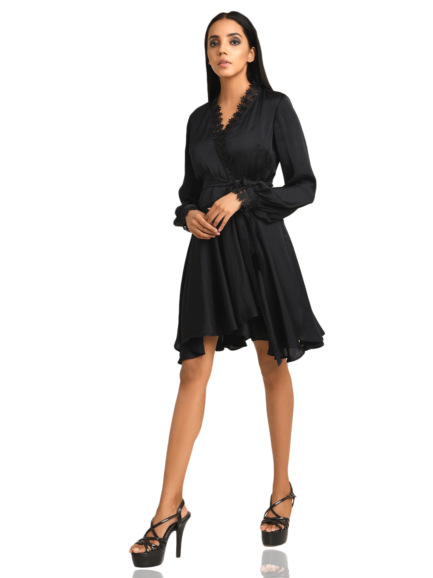 thats a wrap black stain dress