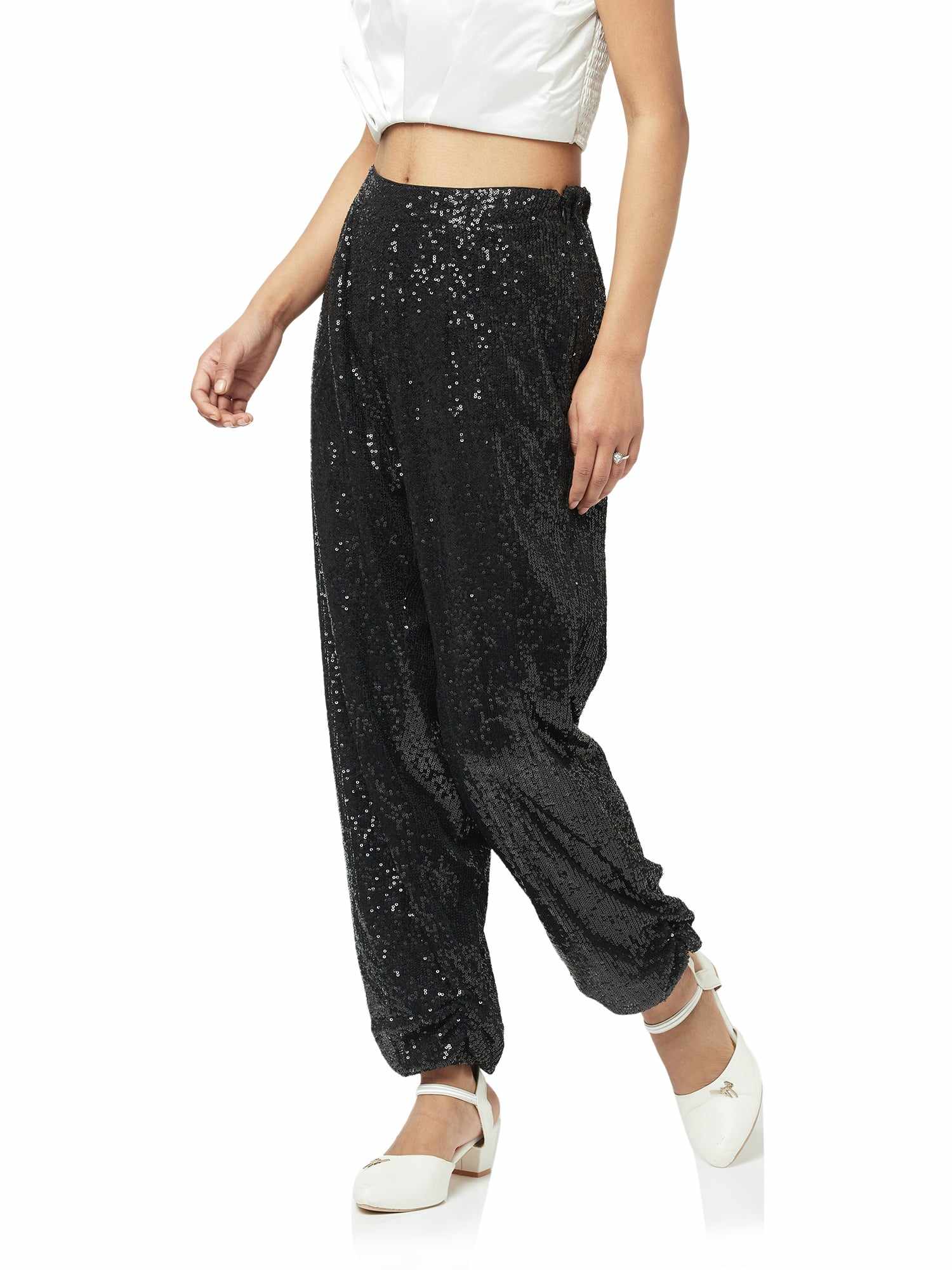 obestian sequined jogger