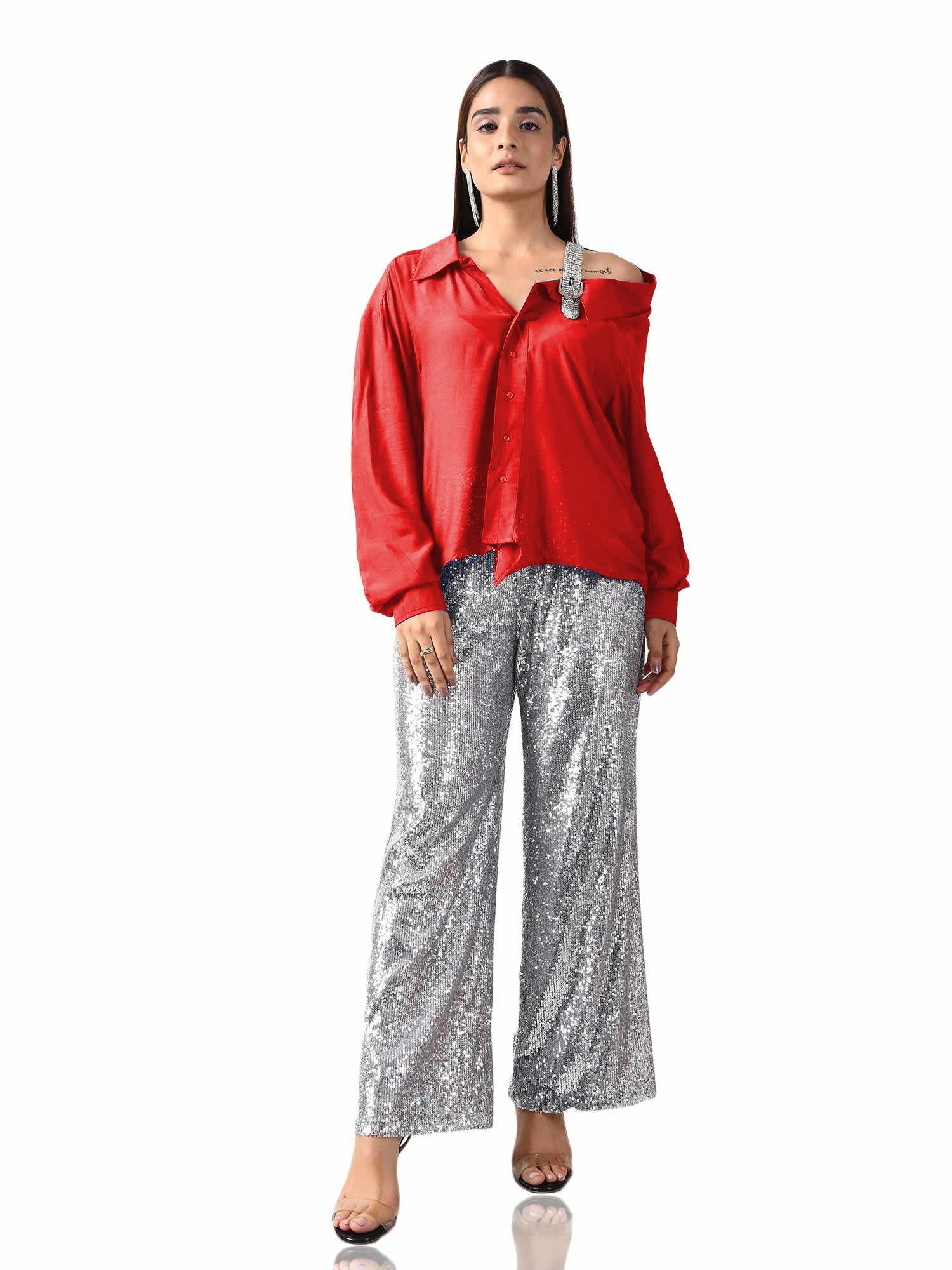 Not Your Basic Red Shirt With Decatur Detail
