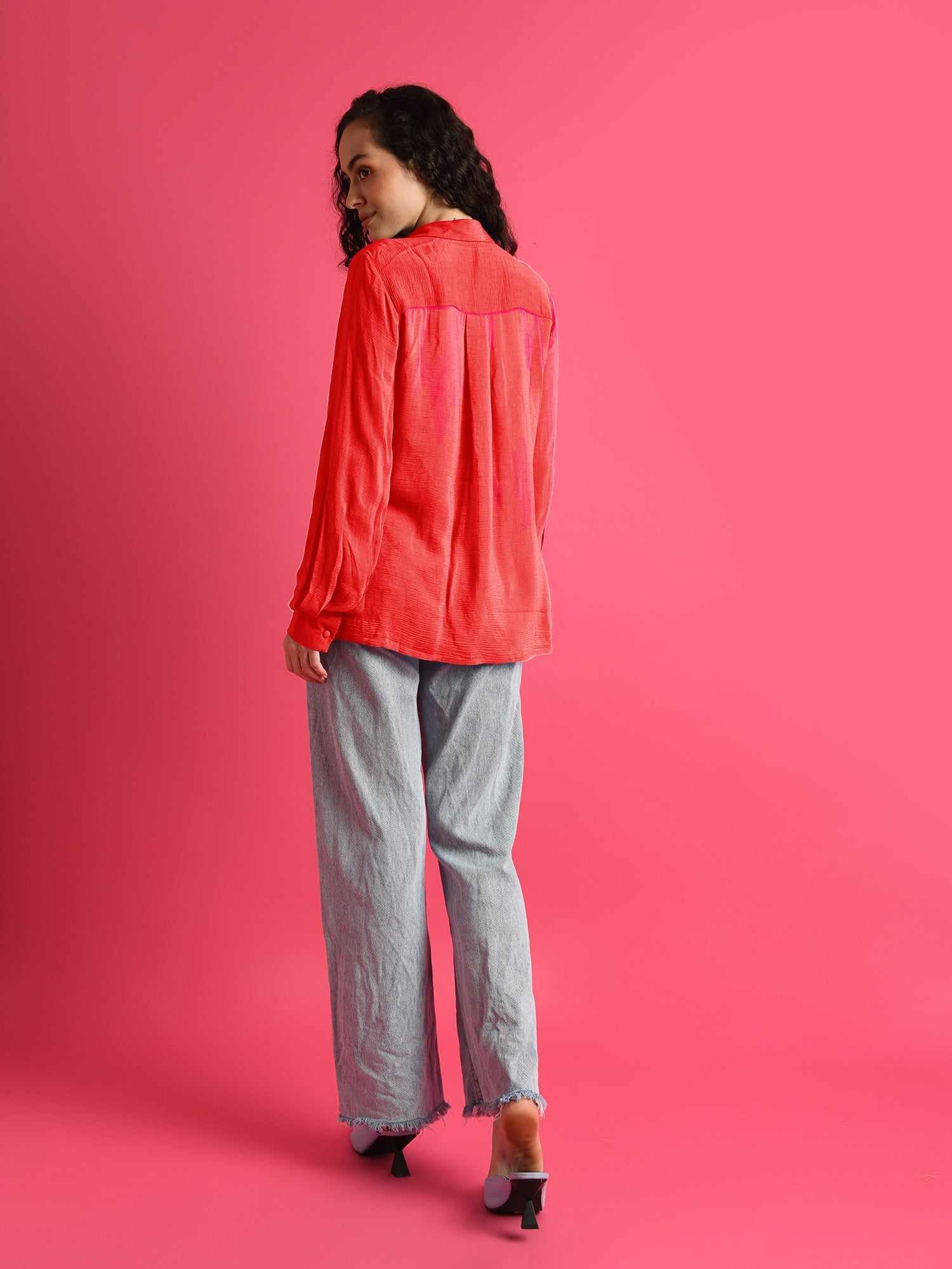 deluxe embellished red shirt