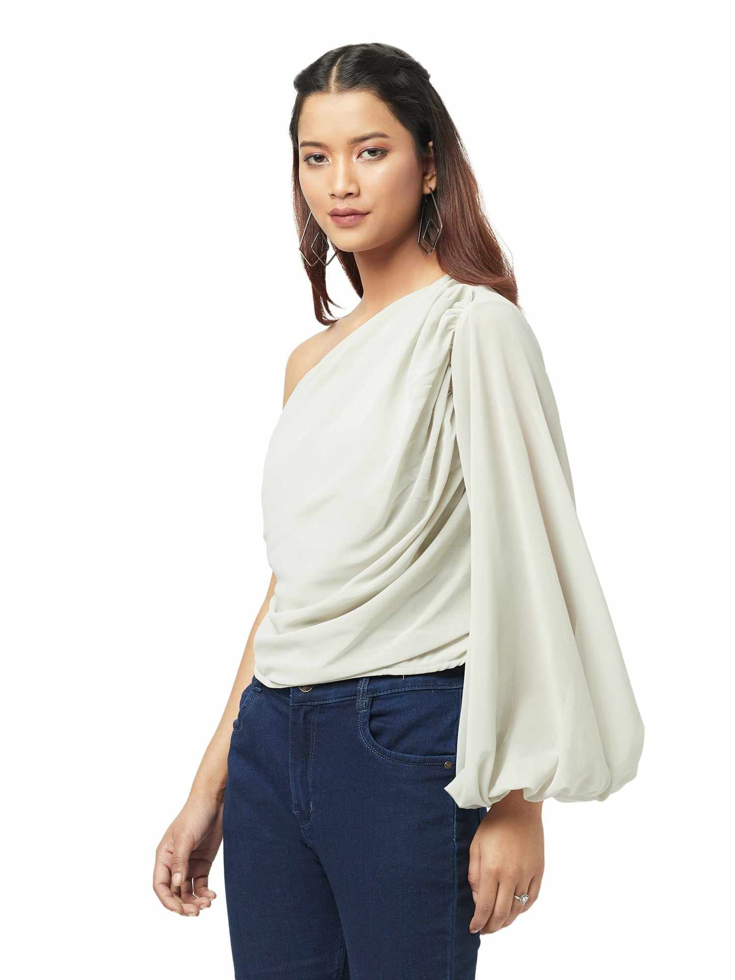 statement opulent sleeve blouse 0